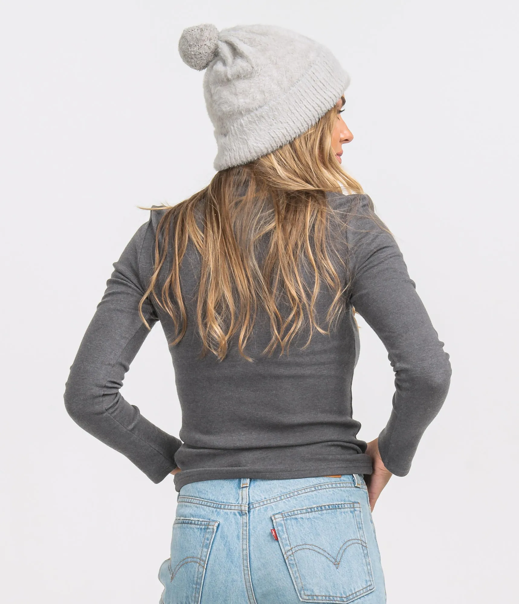 LADIES SOUTHERN SHIRT BUTTERY SOFT BASIC TURTLENECK - MAGNET