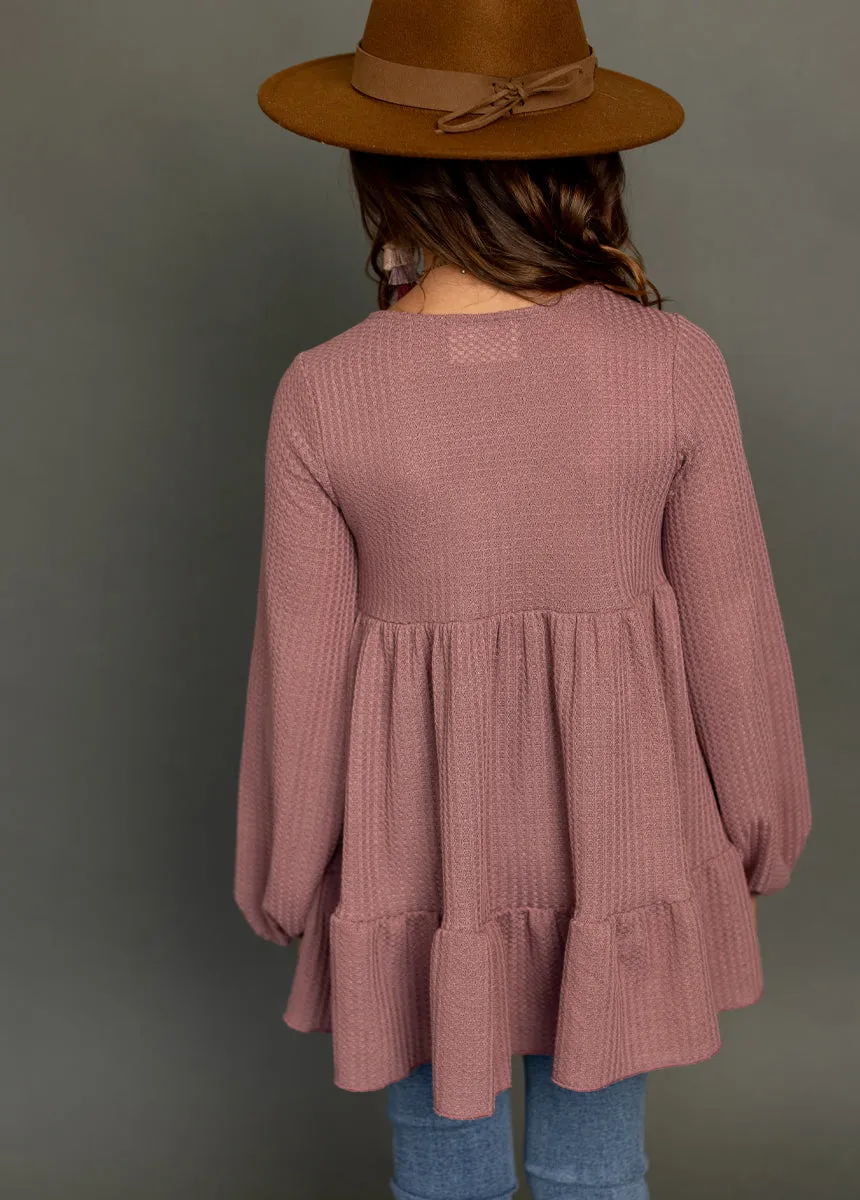 Laila Henley Top in Mauve