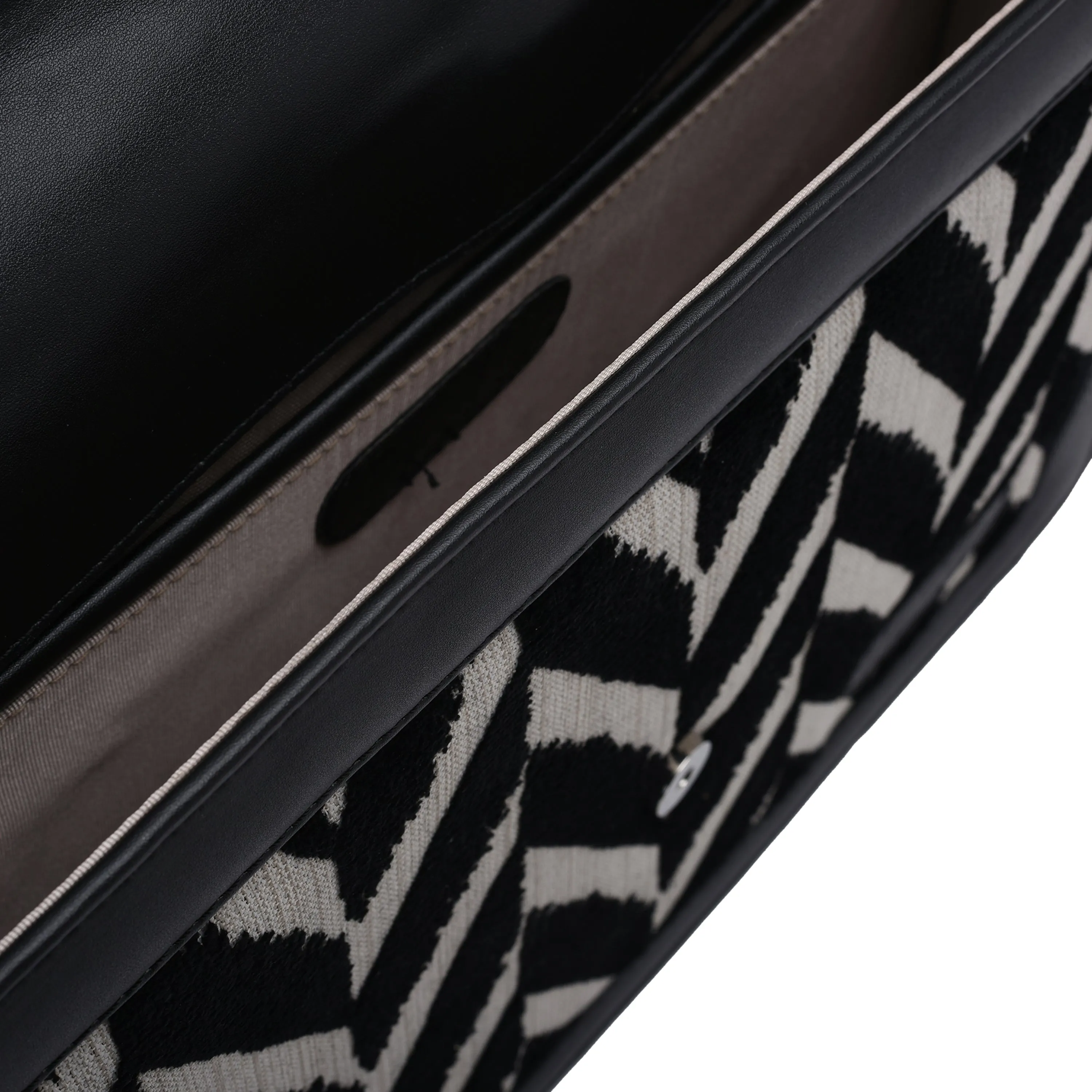 Laptop Bag/Sleeve Black with black and white colour Fabric - Code 106