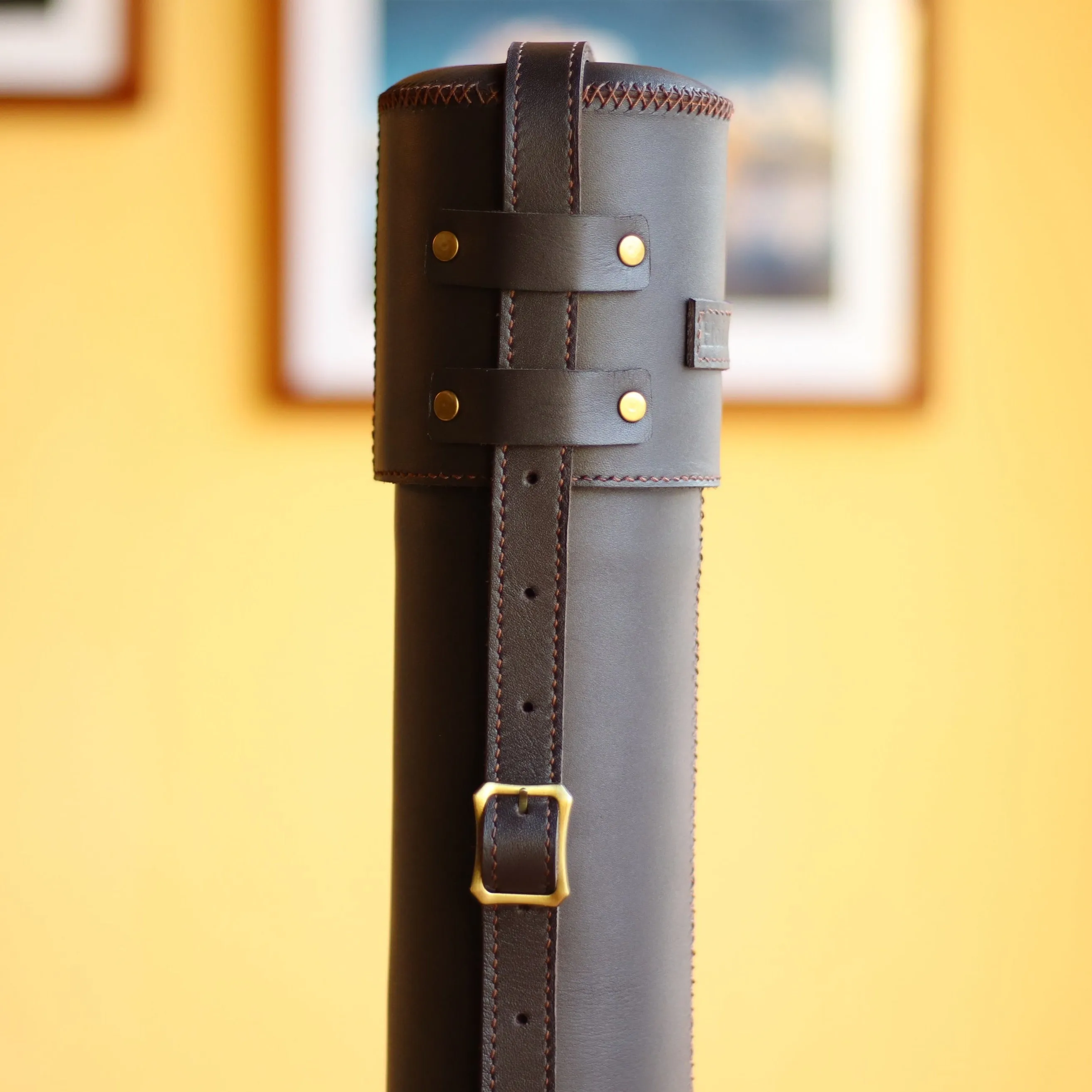 Leather Drawing Tube for Architects - 32 inches - 83cm - Blueprint Case