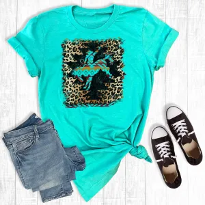 Leopard Aztec Bucking Horse Women's Graphic T-Shirt