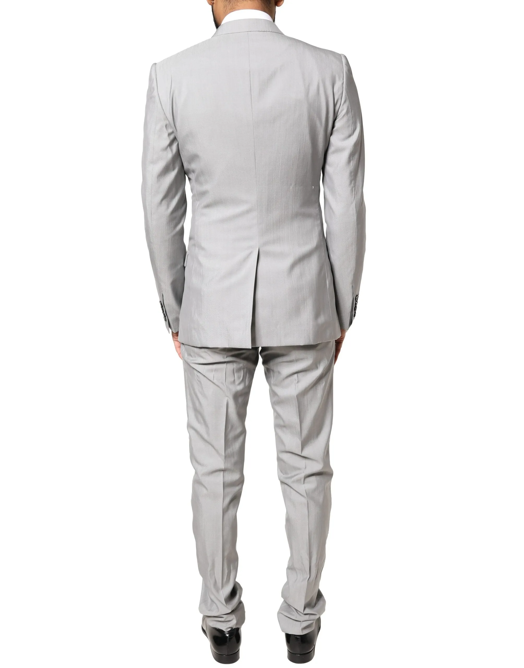 Light Gray Wool GOLD 2 Piece Formal Suit