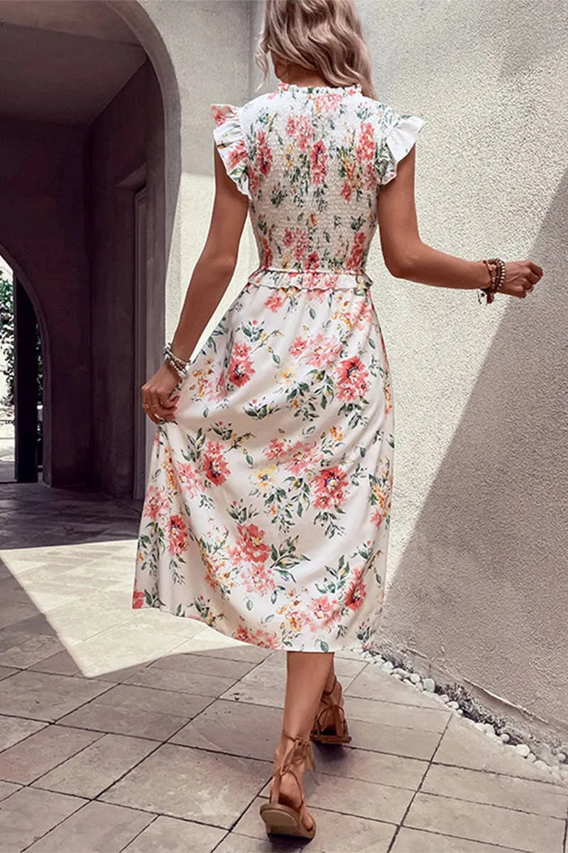 Lily Clothing - SLEEVELESS DRESS_CWDSD1618: WHITE / (M) 1