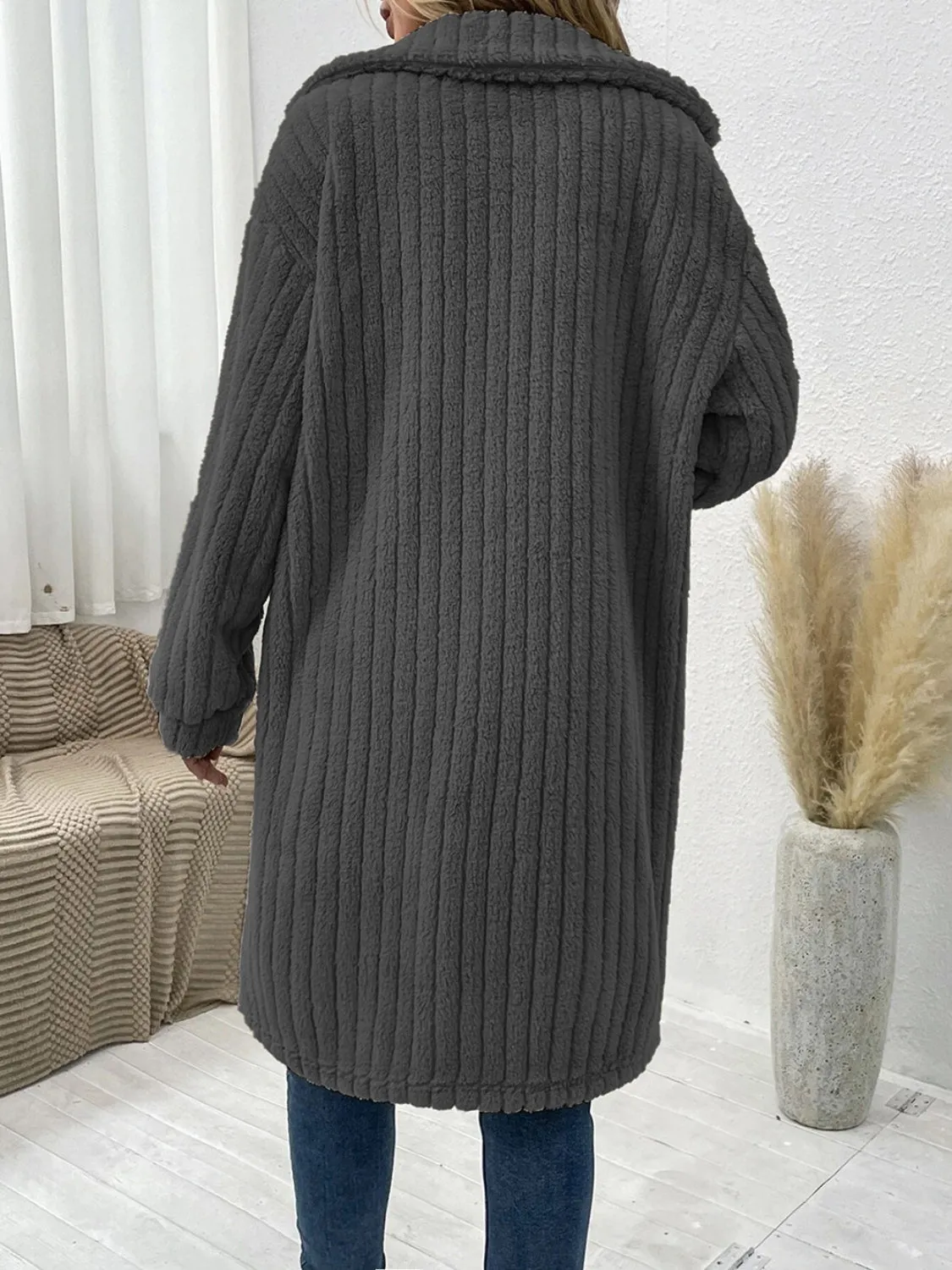 Lily Collared Neck Drop Shoulder Coat