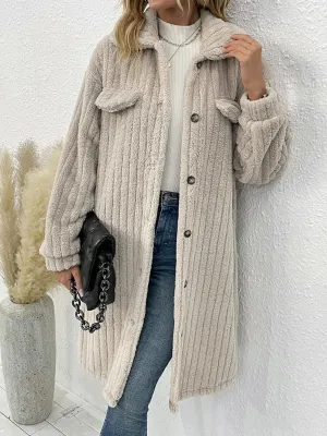 Lily Collared Neck Drop Shoulder Coat