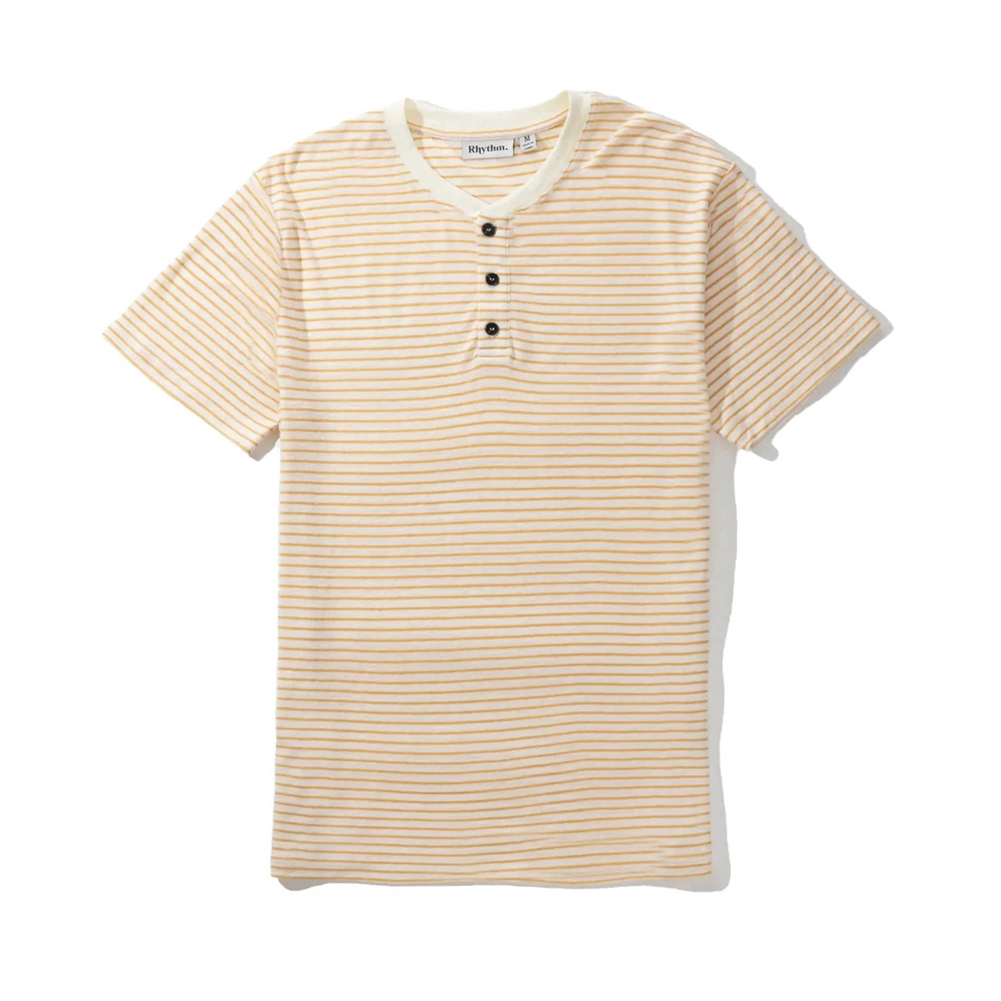 Linen Stripe Short Sleeve Henley