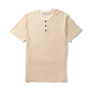 Linen Stripe Short Sleeve Henley