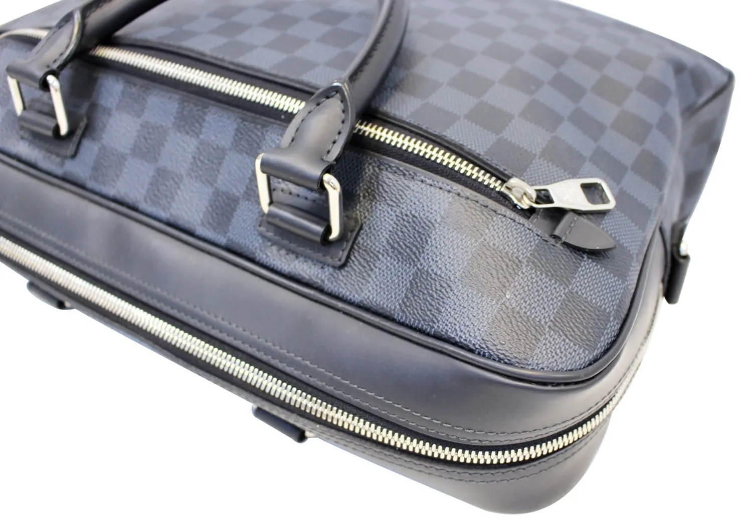 LOUIS VUITTON Cobalt Damier Canvas Porte-Document Business Briefcase Bag