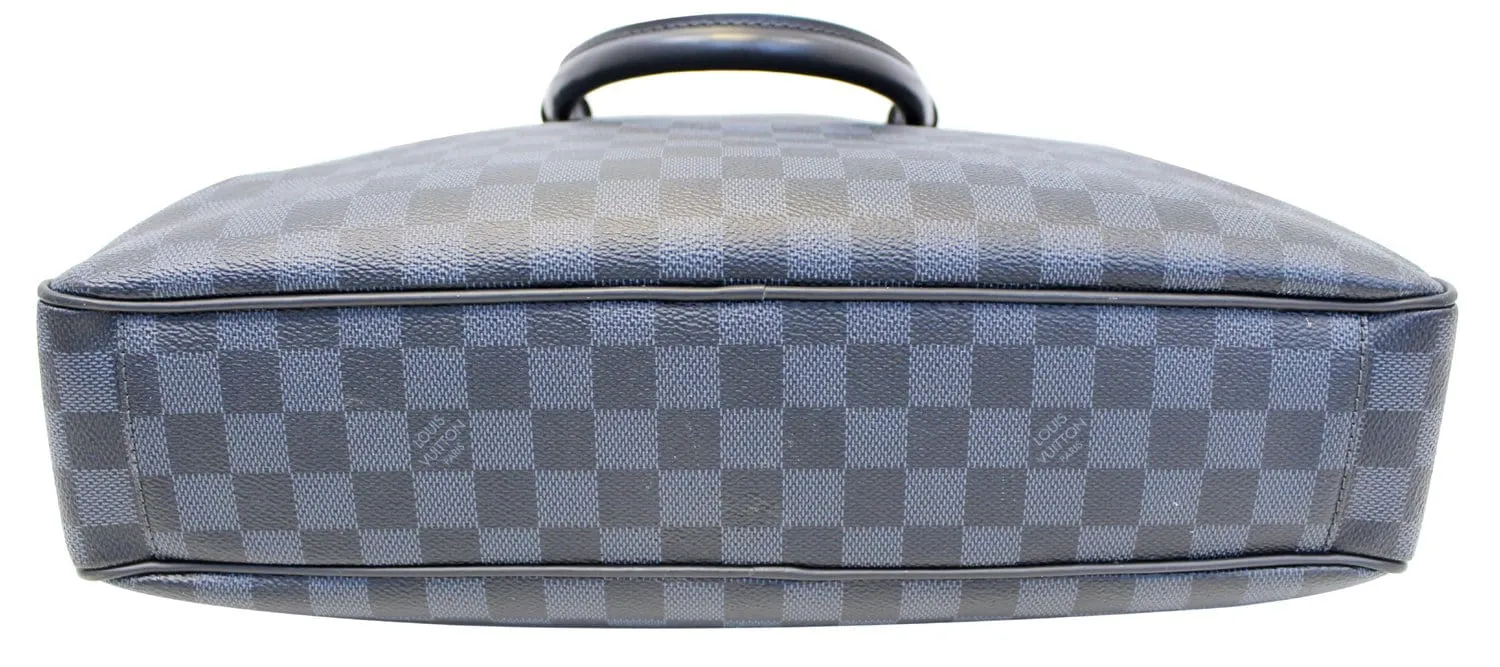 LOUIS VUITTON Cobalt Damier Canvas Porte-Document Business Briefcase Bag