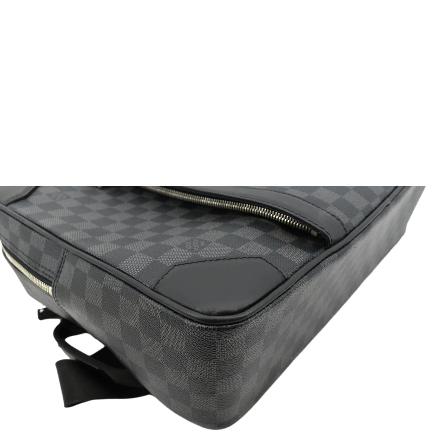 LOUIS VUITTON Damier Graphite Canvas Briefcase Backpack Bag Black