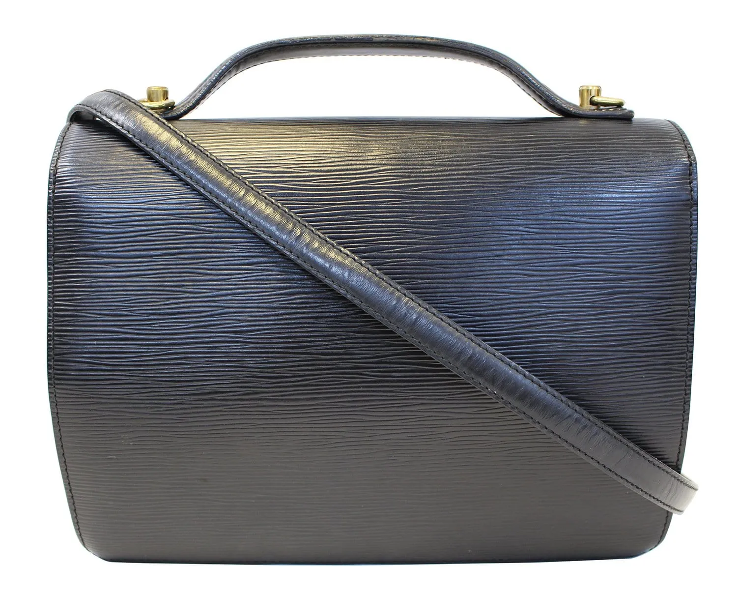 LOUIS VUITTON Epi Leather Monceau Briefcase Bag Black - Sale
