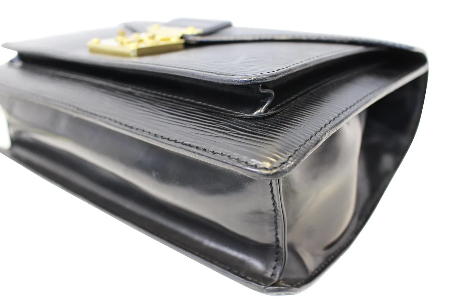 LOUIS VUITTON Epi Leather Monceau Briefcase Bag Black - Sale