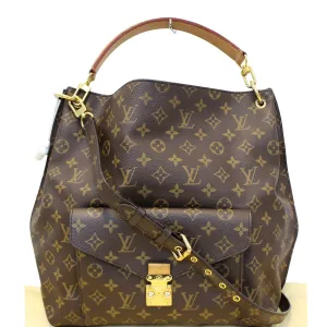 LOUIS VUITTON Metis Hobo Monogram Canvas Shoulder Bag with Strap