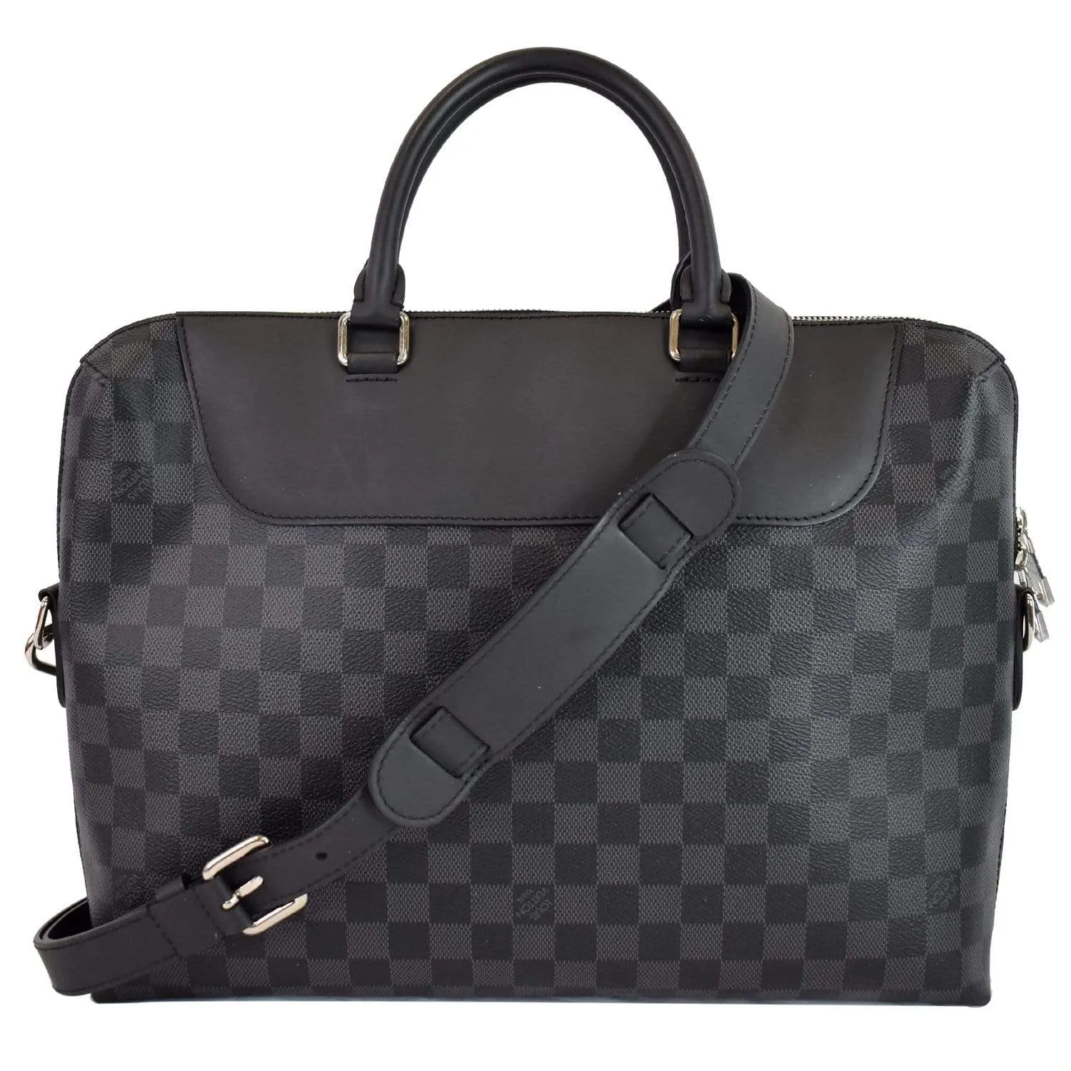 LOUIS VUITTON Porte-Documents Jour Graphite Briefcase Shoulder Bag Black - 20% OFF
