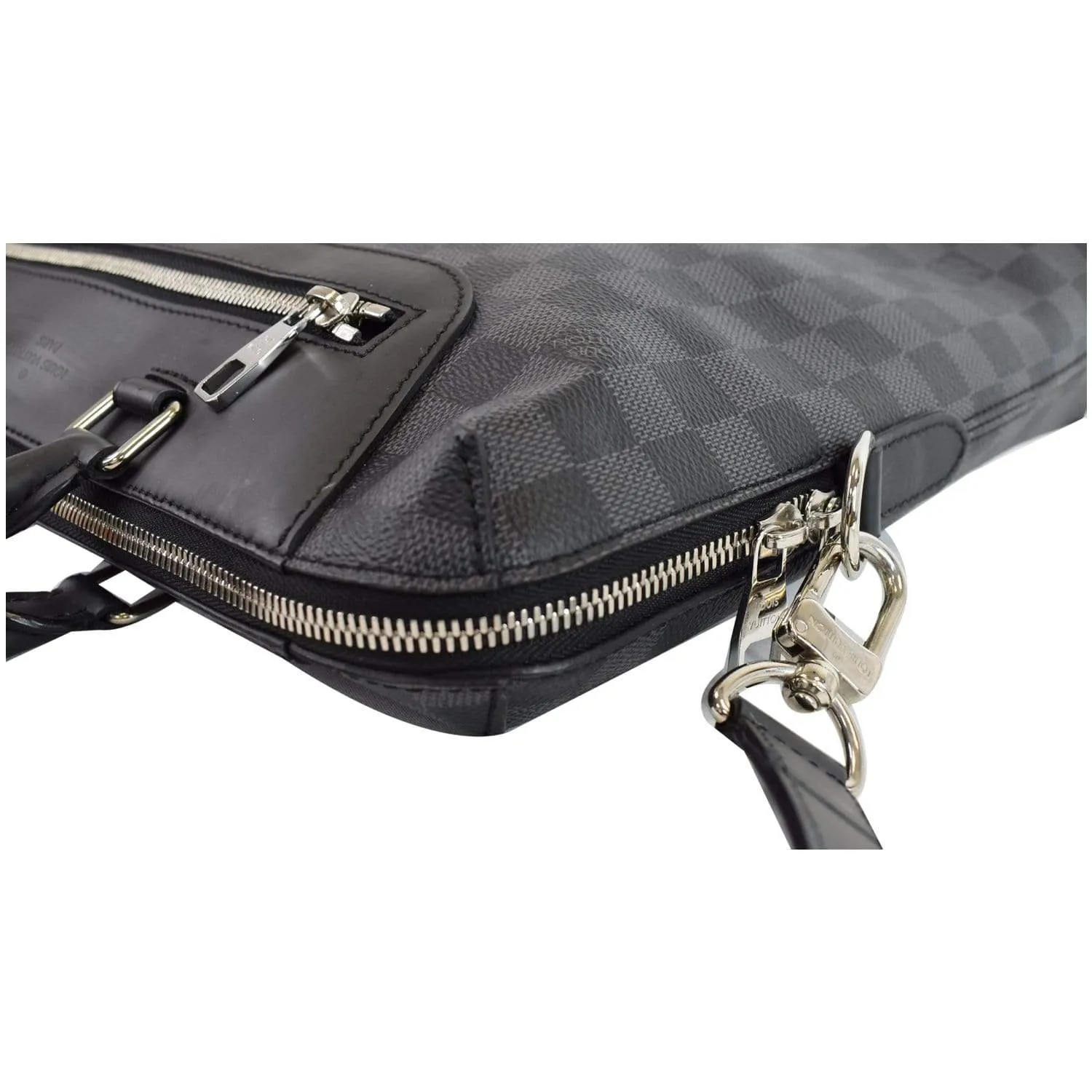 LOUIS VUITTON Porte-Documents Jour Graphite Briefcase Shoulder Bag Black - 20% OFF