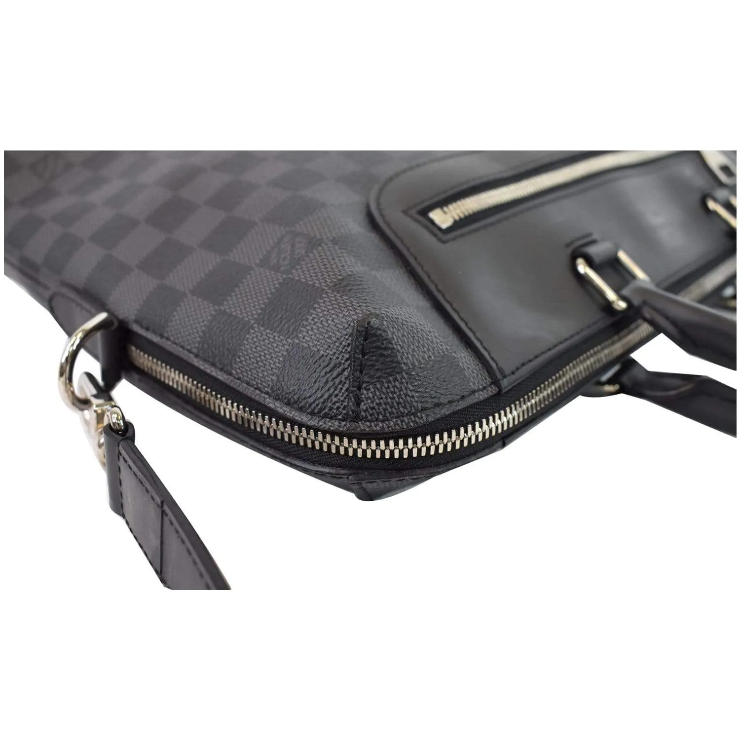 LOUIS VUITTON Porte-Documents Jour Graphite Briefcase Shoulder Bag Black - 20% OFF