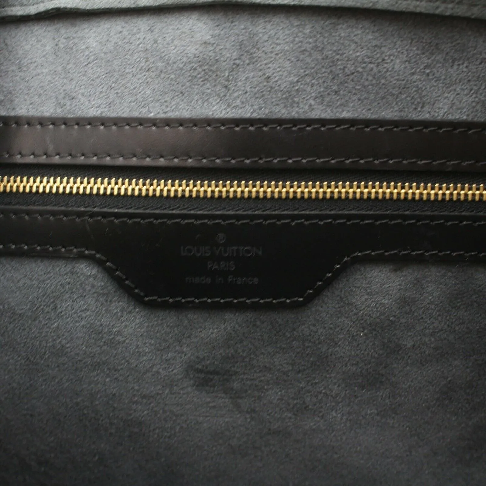 LOUIS VUITTON Sorbonne Epi Leather Briefcase Travel Bag Black