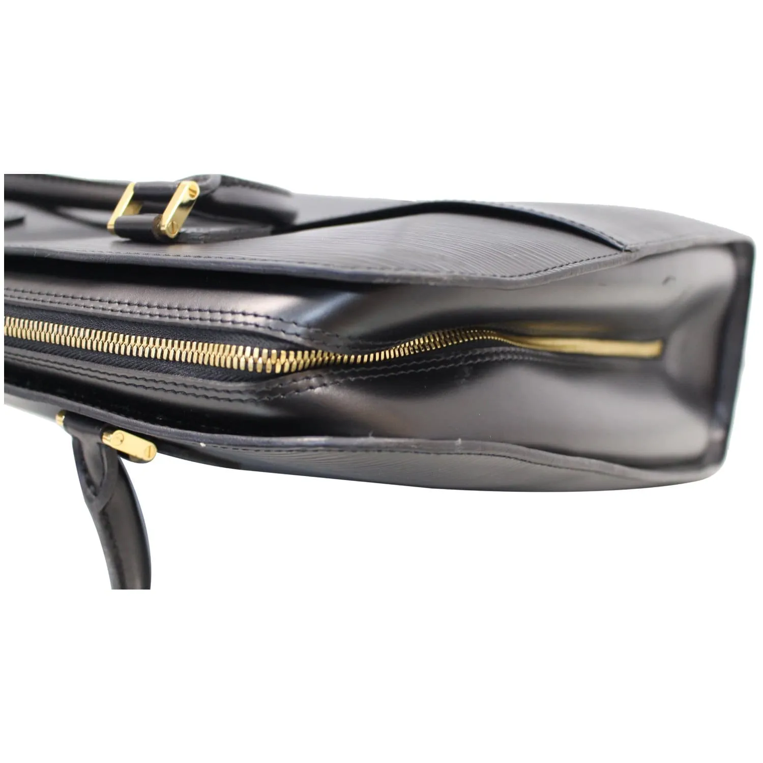 LOUIS VUITTON Sorbonne Epi Leather Briefcase Travel Bag Black