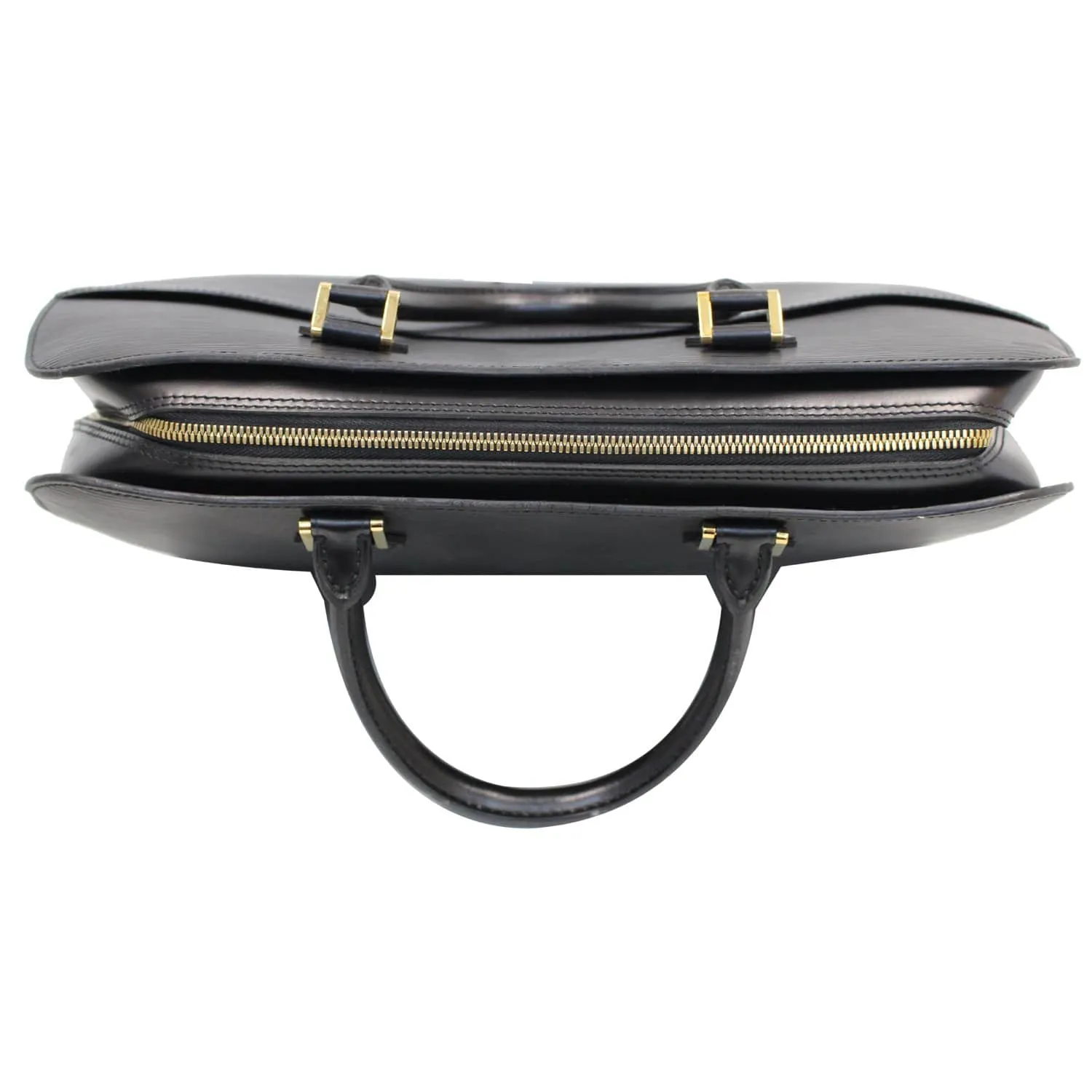 LOUIS VUITTON Sorbonne Epi Leather Briefcase Travel Bag Black