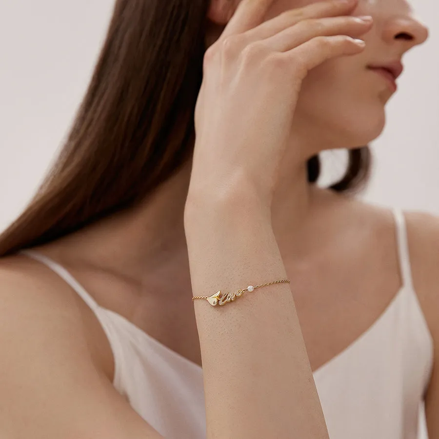 Love Paper Airplane Bracelet