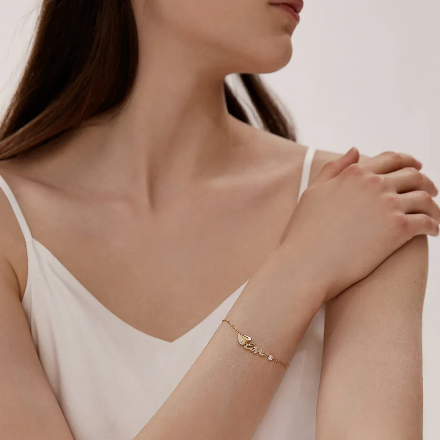 Love Paper Airplane Bracelet