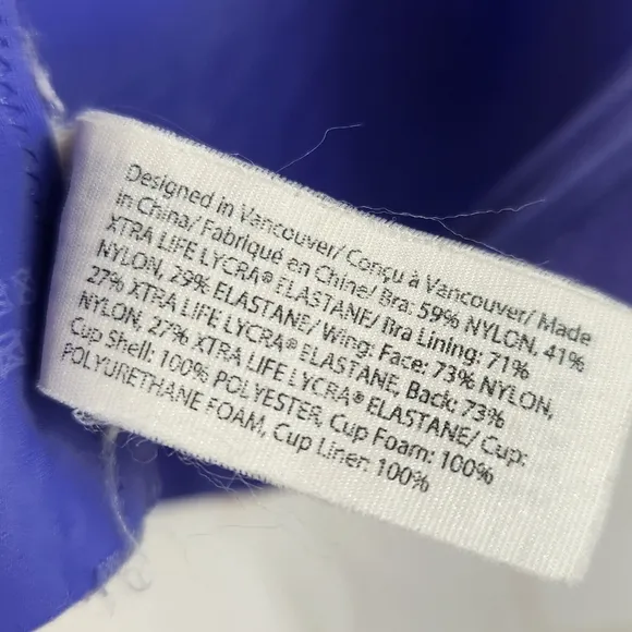 Lululemon Run Times High Support Run Sports Bra in Charged Indigo Purple 34D