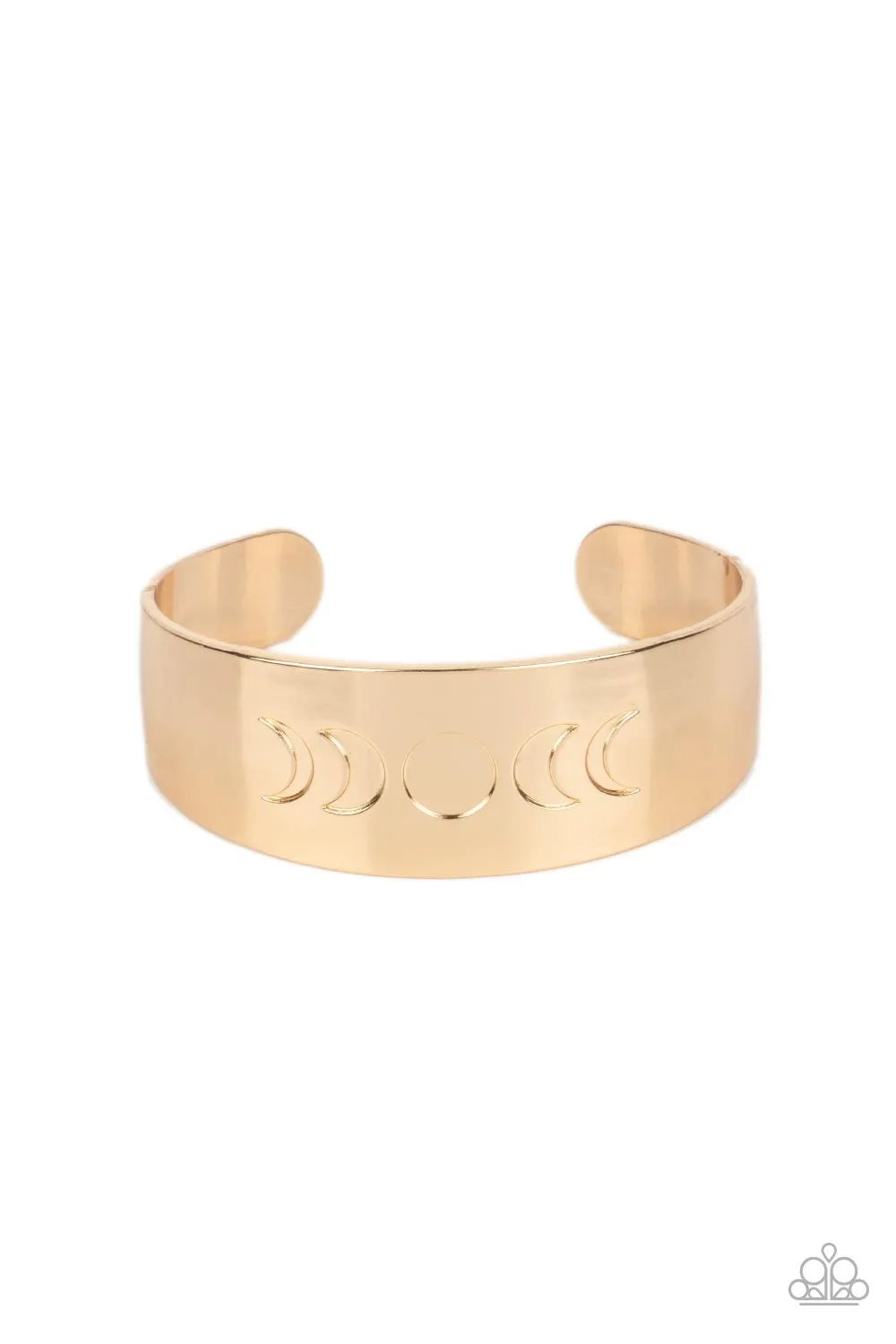 Lunar Effect - Gold Cuff Bracelet - Paparazzi Accessories