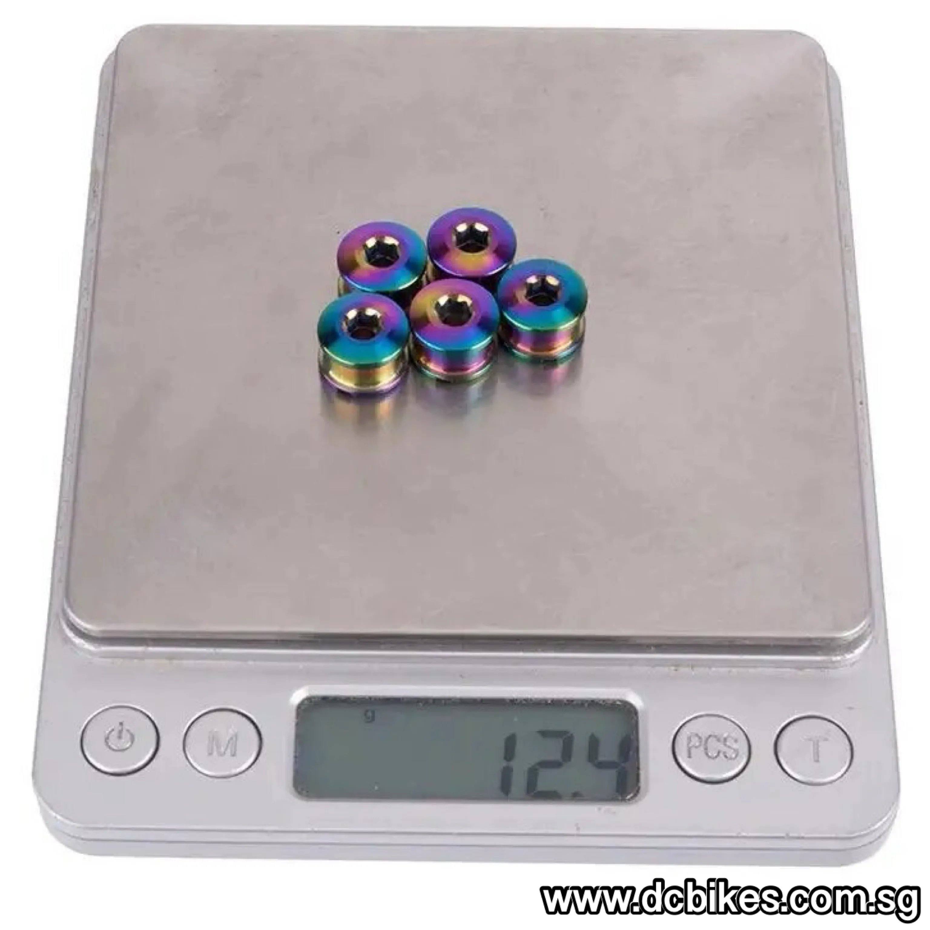 M8 X 6.5mm Oil Slick Single Speed MTB Titanium Chain Ring Bolts