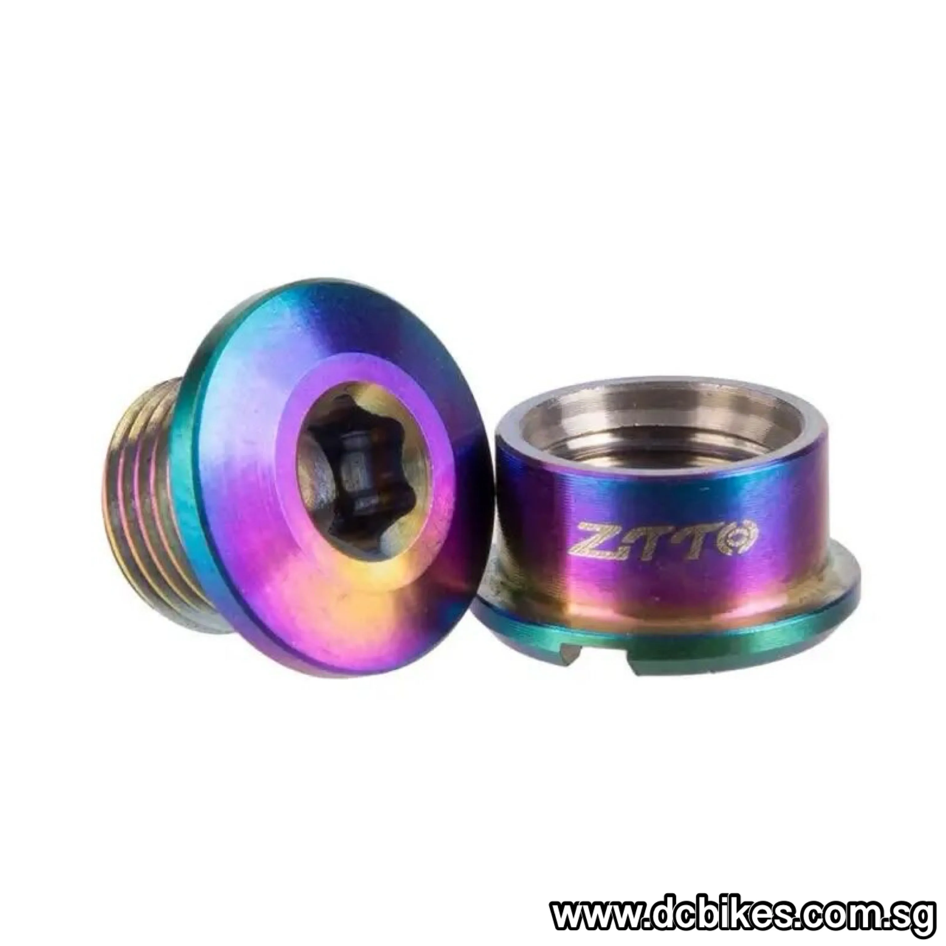M8 X 6.5mm Oil Slick Single Speed MTB Titanium Chain Ring Bolts