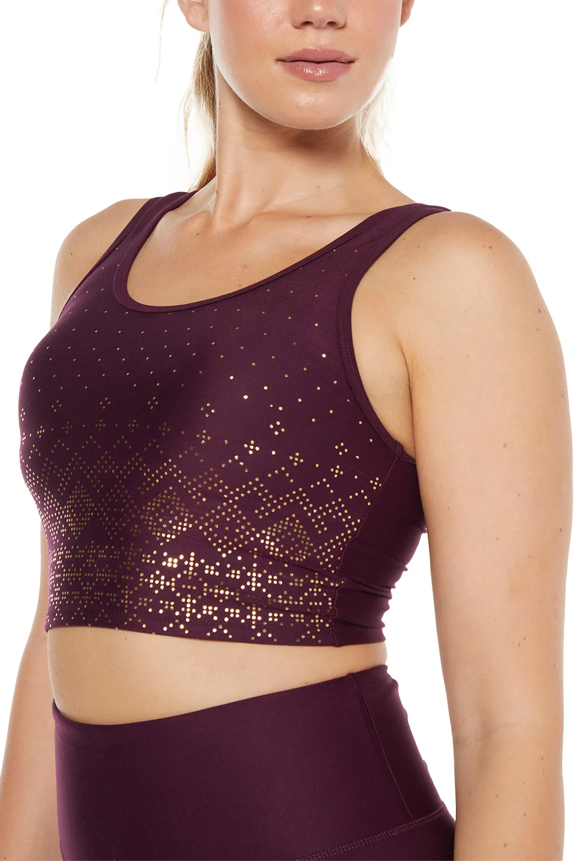 Marley Long Bra (Potent Purple/Gold)