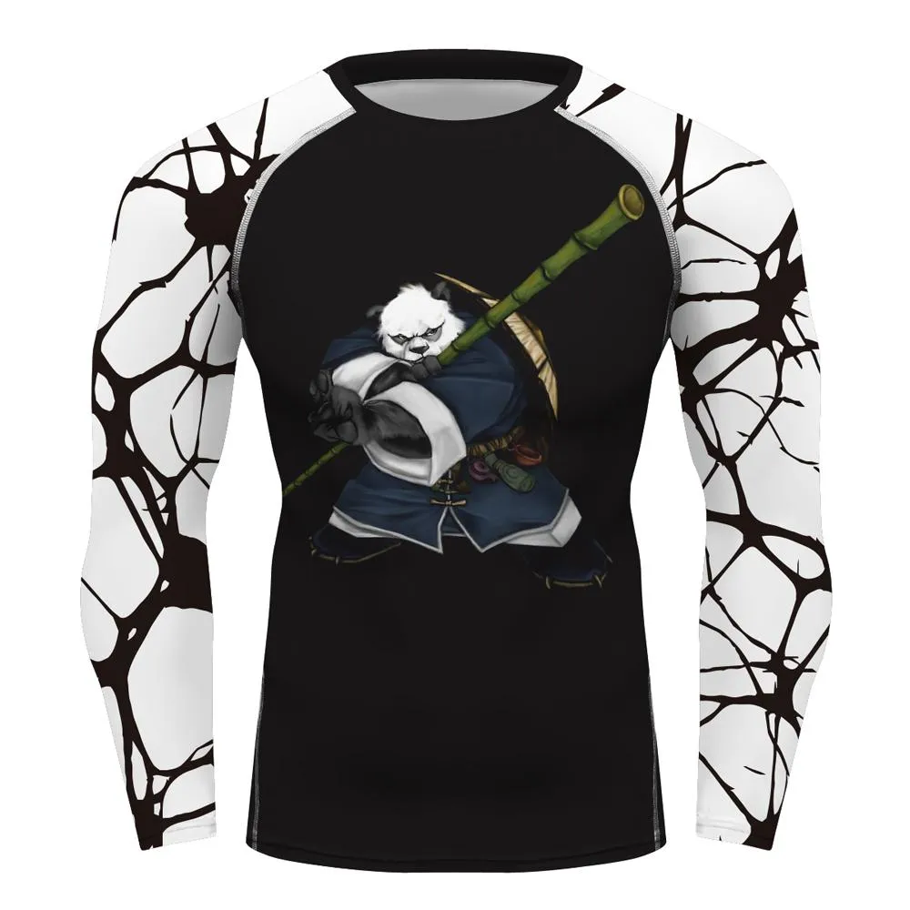 Master Panda Jiu Jitsu Compression Shirt - BJJ, MMA, Muay Thai