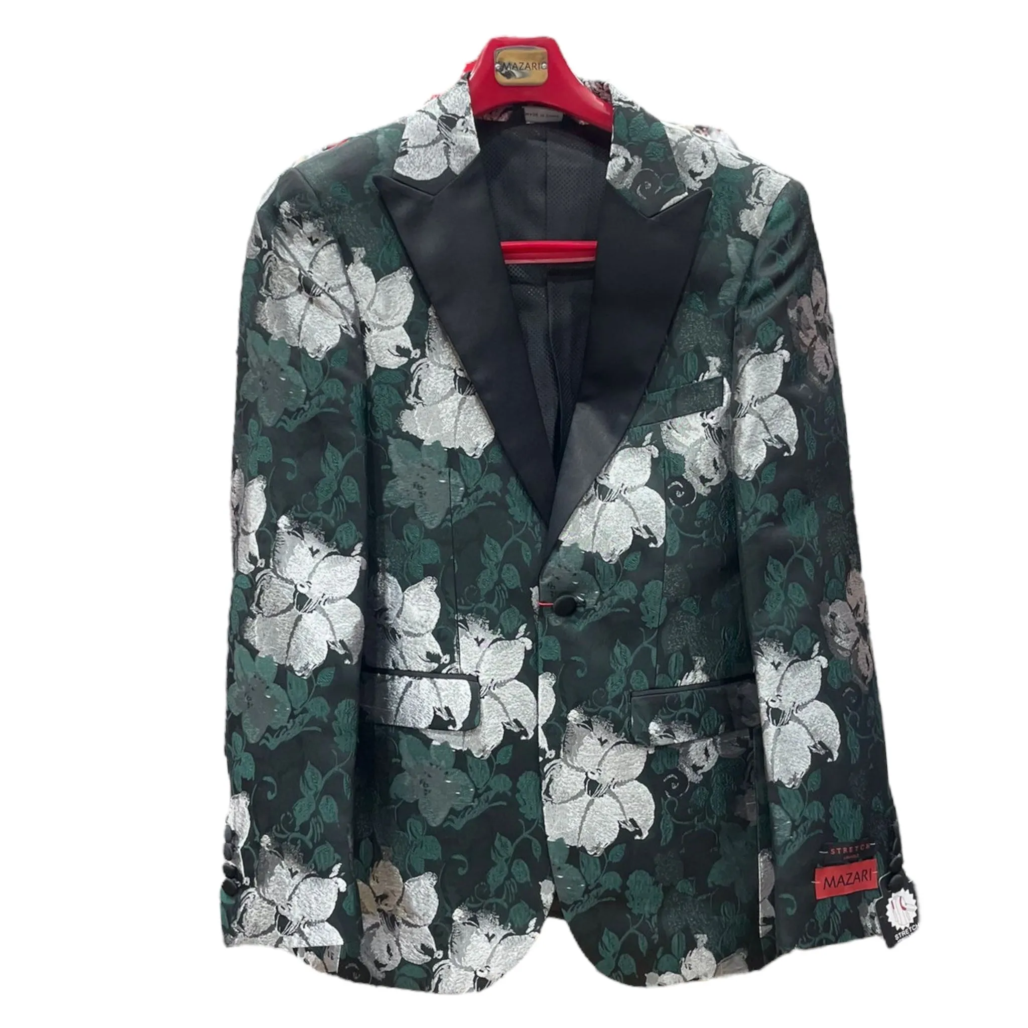 MAZARI: Floral Metallic Blazer 9616