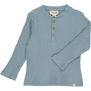 Me & Henry Adams Ribbed Henley - Slate