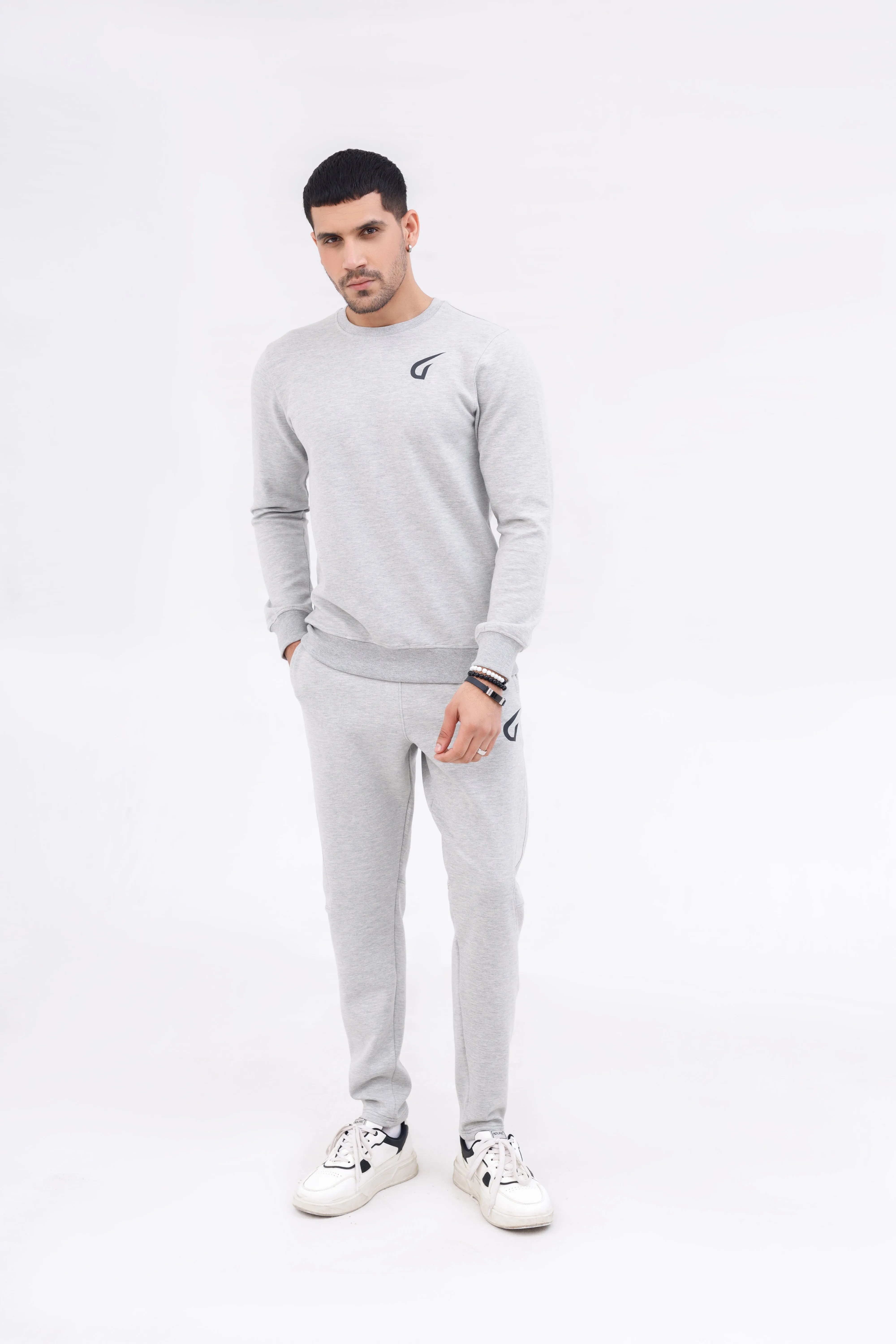 Men Active Wear Sweat Shirt Grey