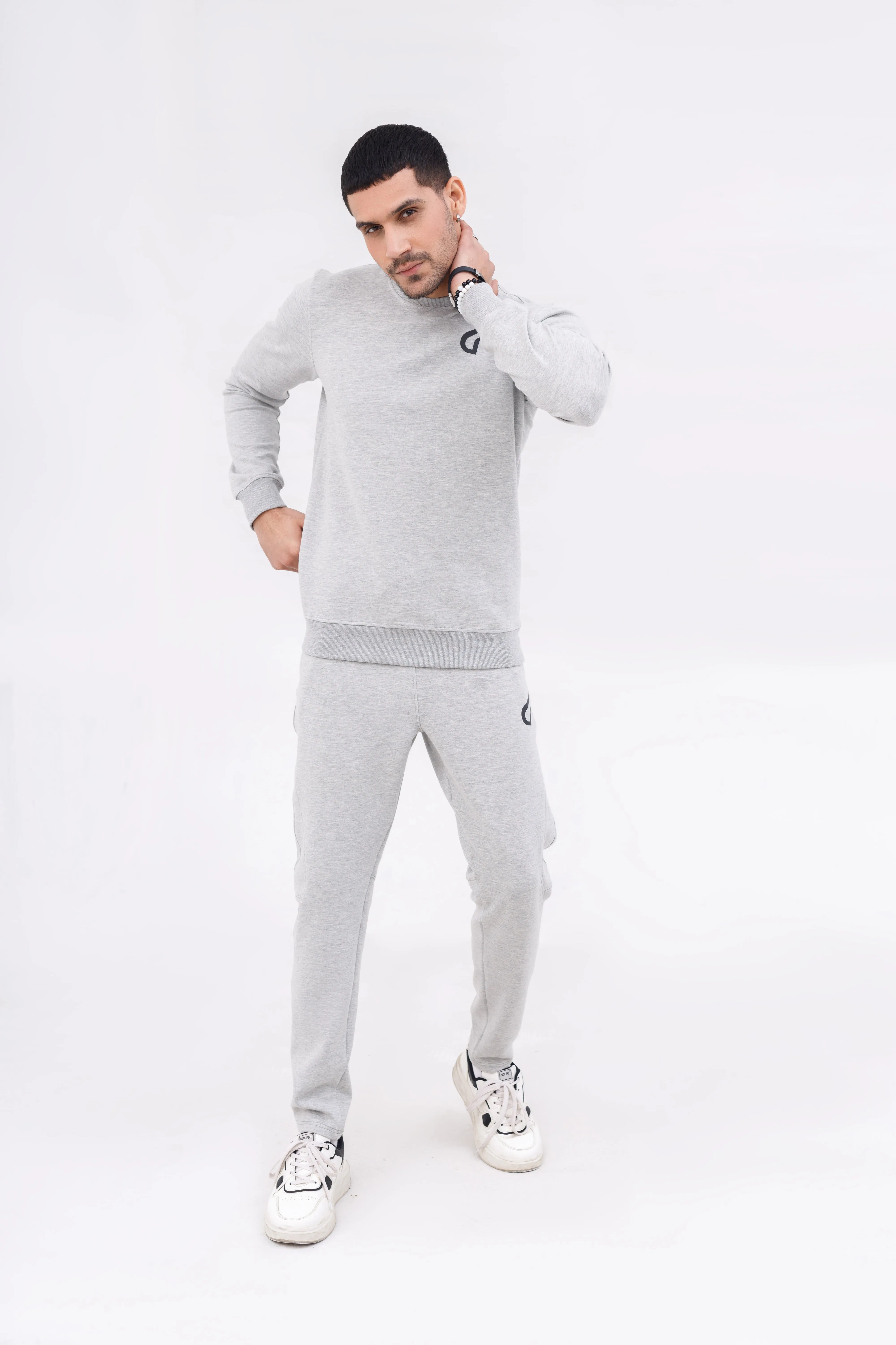 Men Active Wear Sweat Shirt Grey
