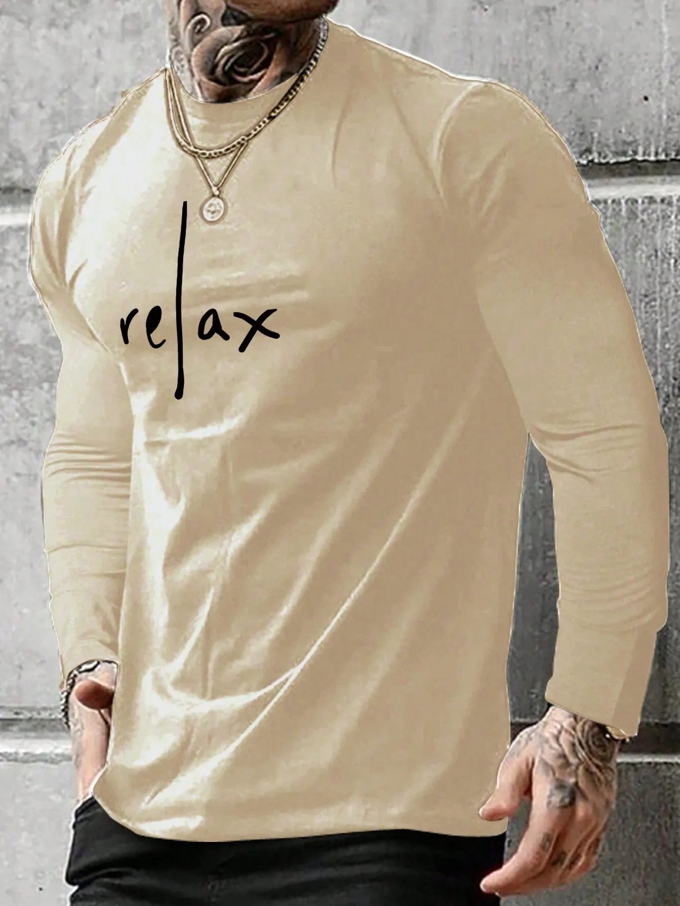 Men Letter Graphic Tee