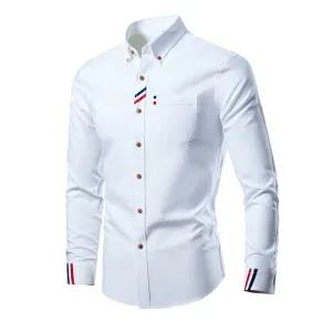 Men's High Collared Dress Shirt