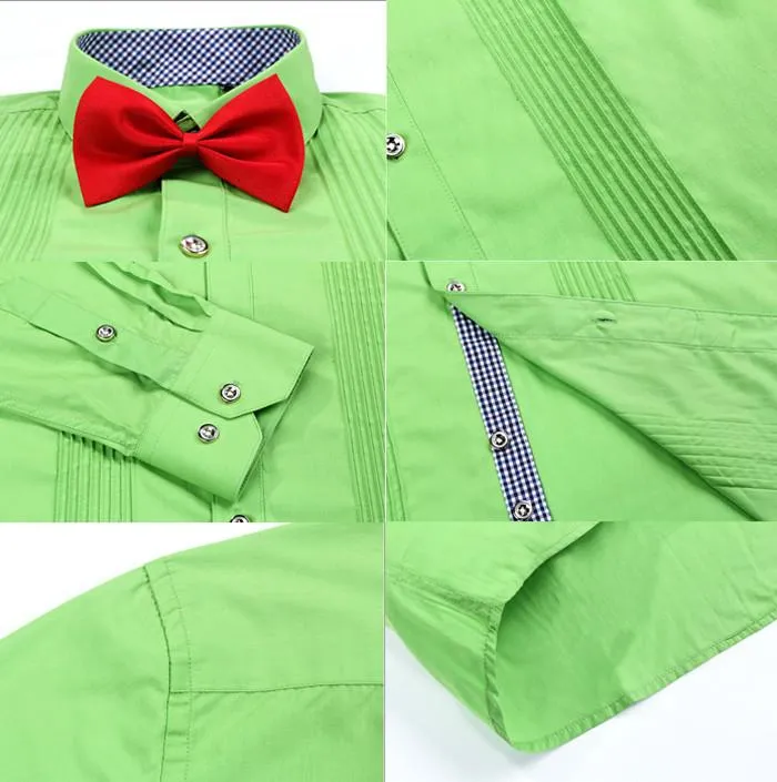 Men's London Busines Shirt With Solid Tie