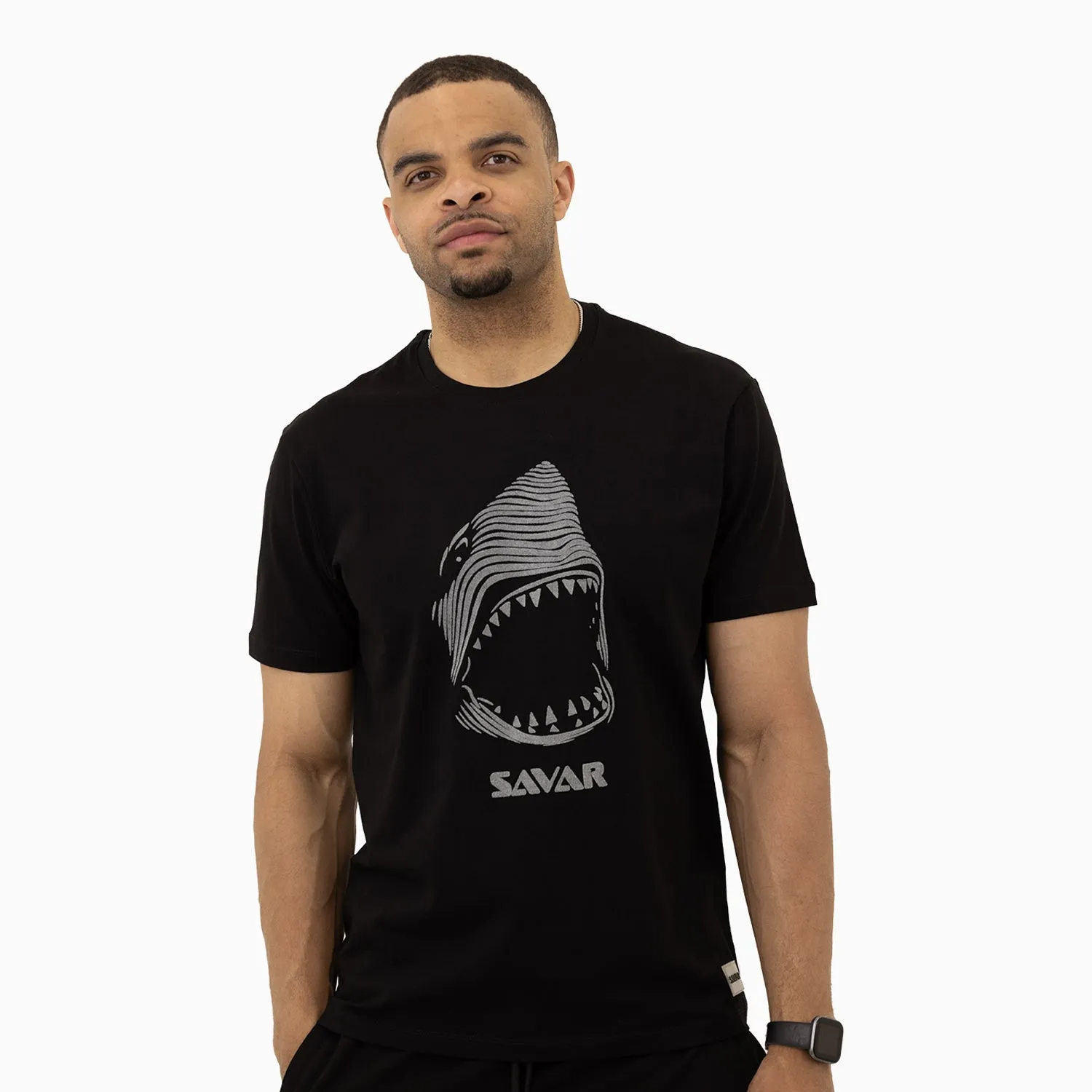 Men's Savar Shark Short Sleeve Logo T-Shirt