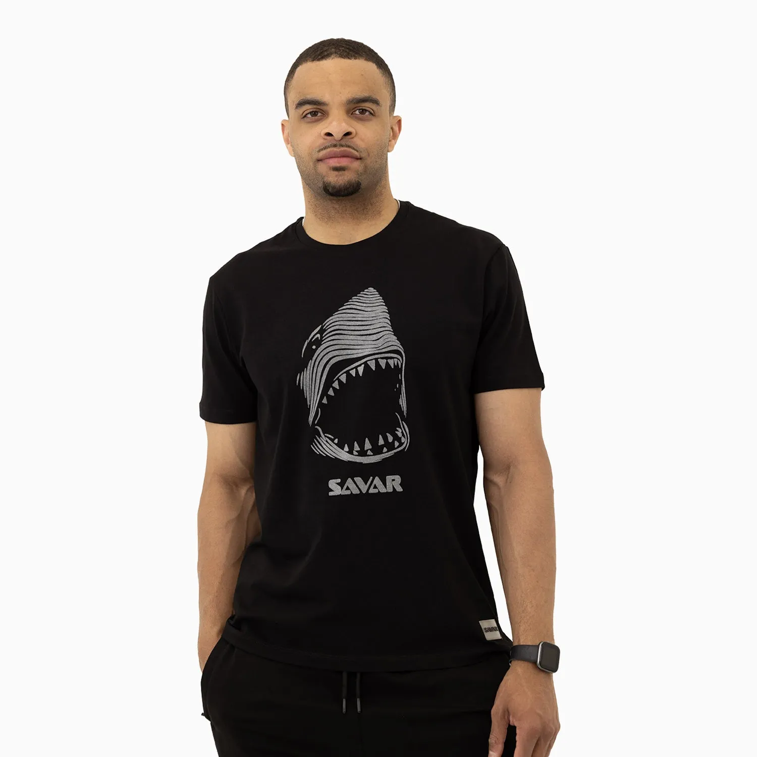Men's Savar Shark Short Sleeve Logo T-Shirt