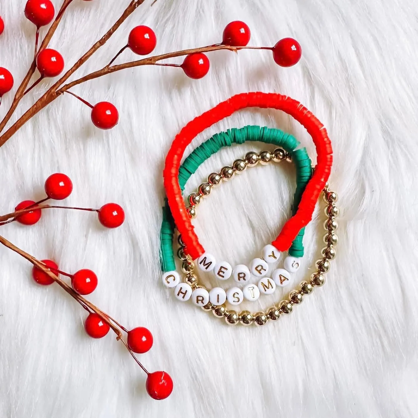 Merry Christmas Bracelet Set