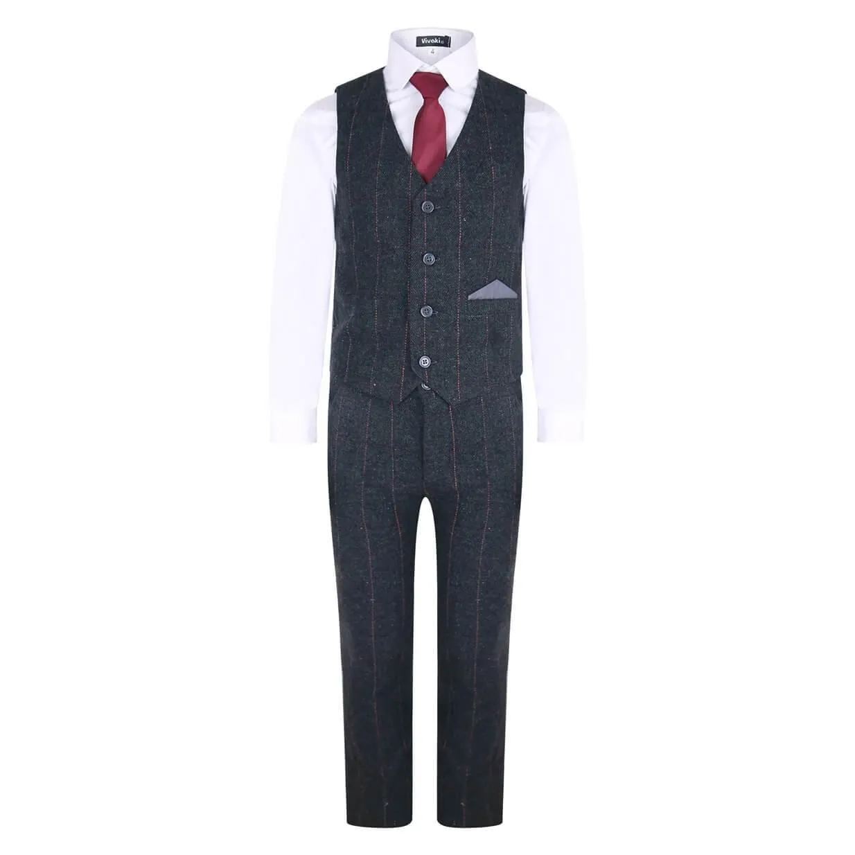 Michael - Grey Tweed Check 4 Piece Suit