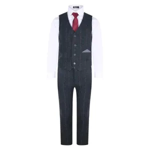 Michael - Grey Tweed Check 4 Piece Suit