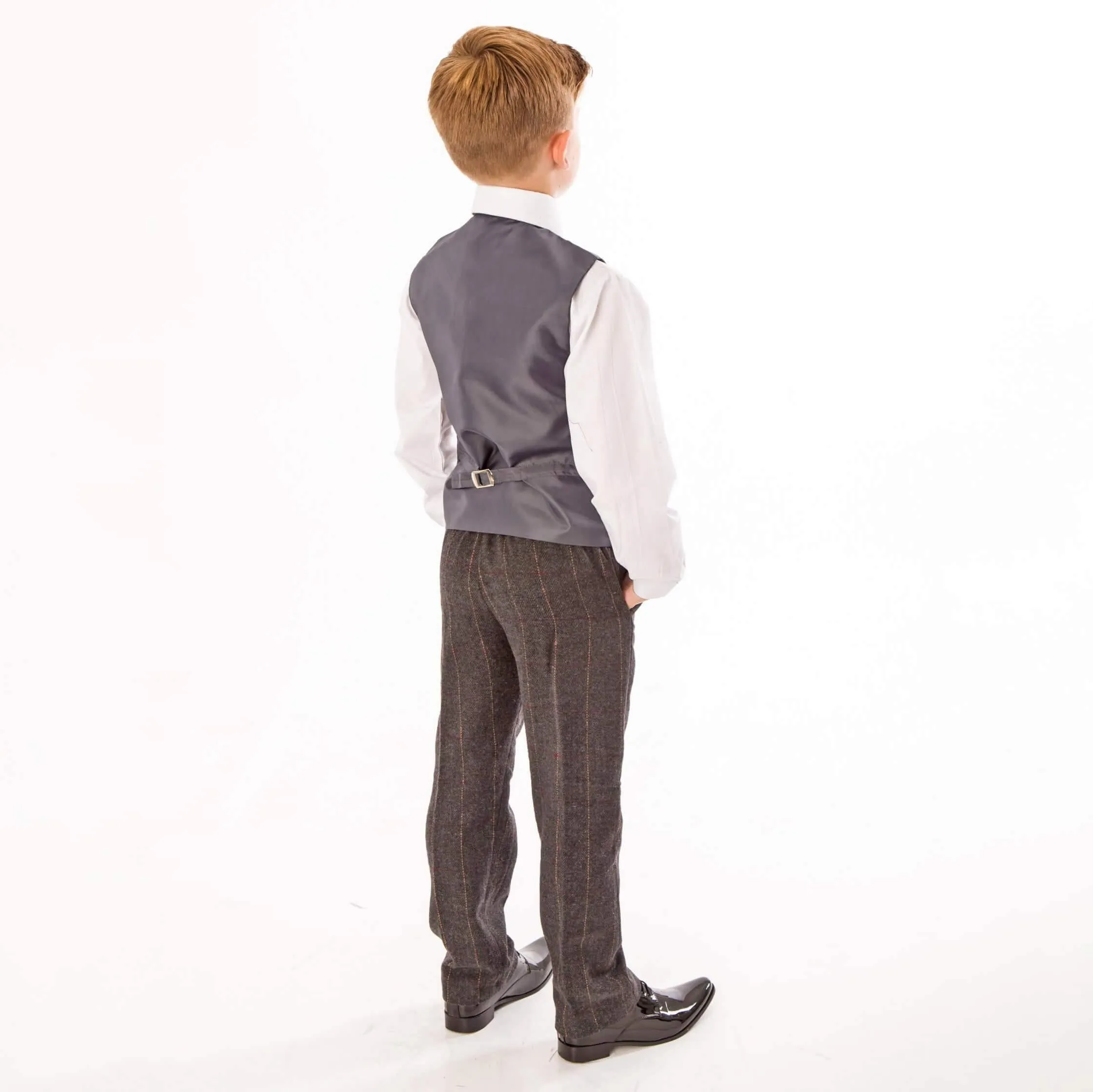 Michael - Grey Tweed Check 4 Piece Suit