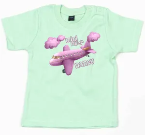 Mini Flyer personalised t-shirt pink design - various colour tops