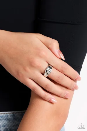 Monogram Memento - Silver - U Ring - Paparazzi Accessories