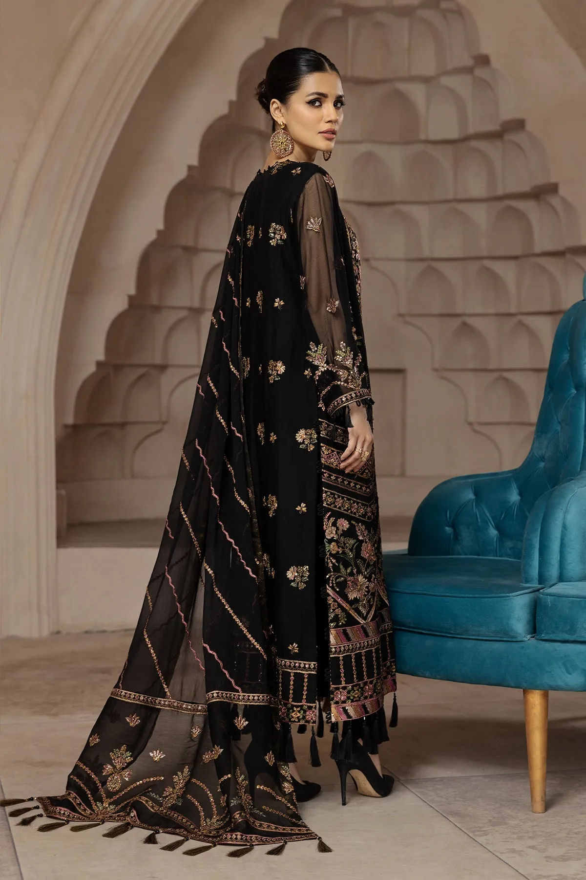 Muberra  | Alizeh Fashion Muhtesem Festive Collection 2022 | Unstitched Embroidered Chiffon Suits