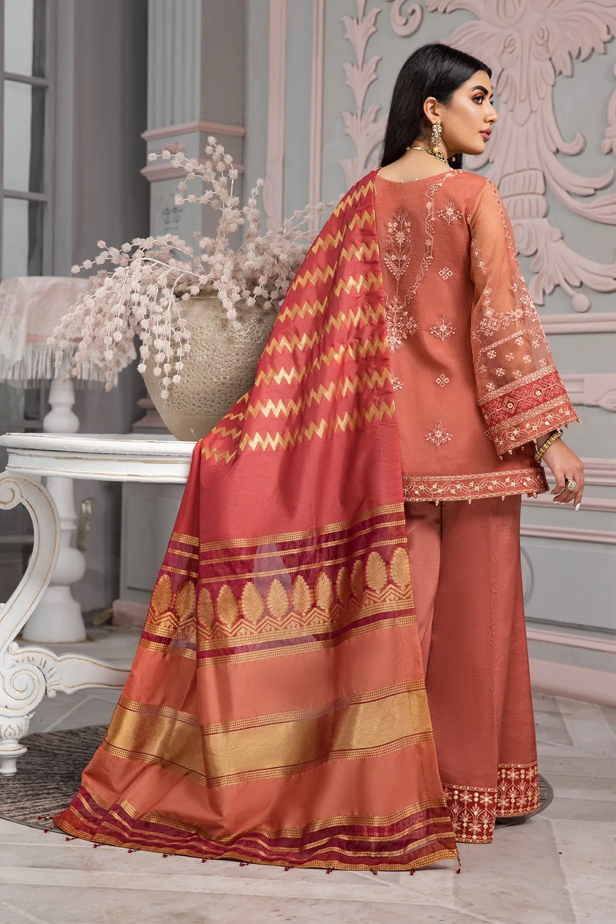 Naranj Alizeh Fashion Vasl-e-Meeras Festive Edition 2022 | Unstitched Embroidered Organza Suits