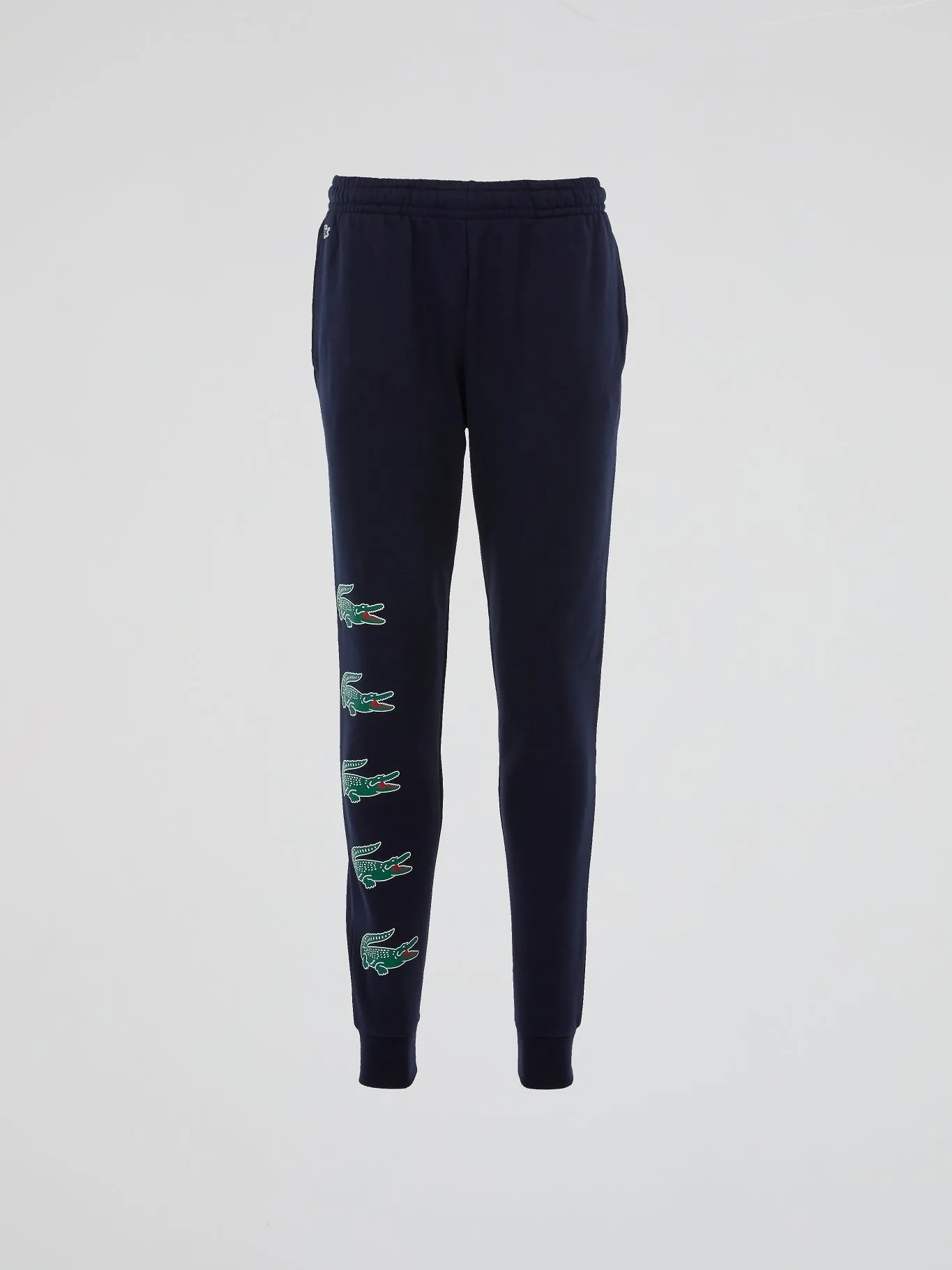 Navy Logo Print Active Pants