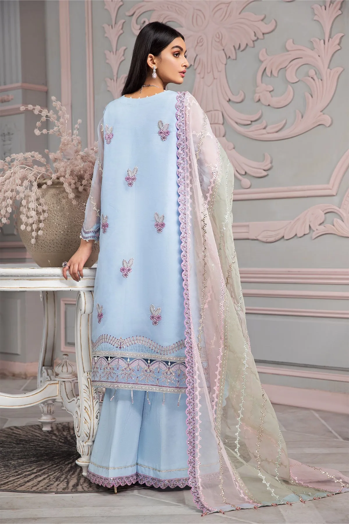 Neel Alizeh Fashion Vasl-e-Meeras Festive Edition 2022 | Unstitched Embroidered Organza Suits